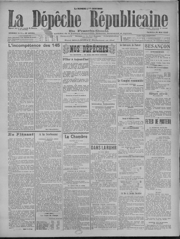 26/05/1923 - La Dépêche républicaine de Franche-Comté [Texte imprimé]