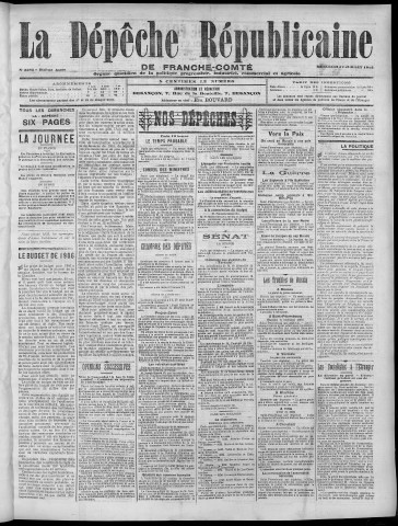 12/07/1905 - La Dépêche républicaine de Franche-Comté [Texte imprimé]