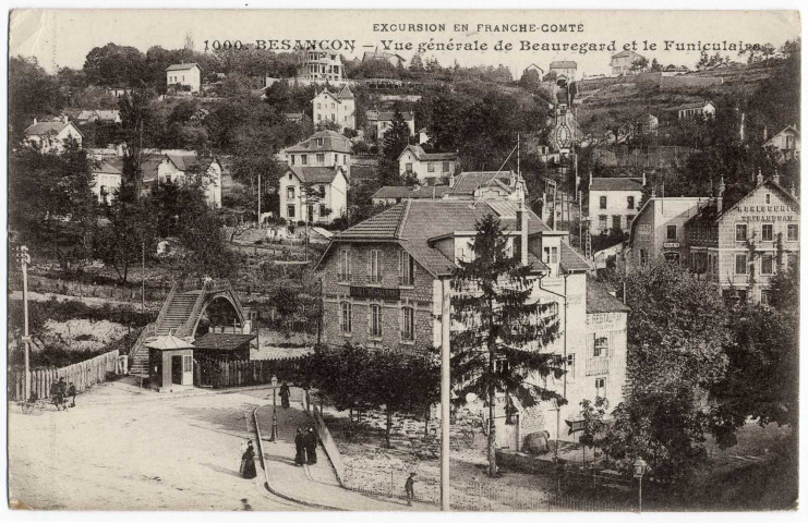 Besançon - Besançon - Vue générale de Beauregard et le Funiculaire. [image fixe] , Besançon : Edit. L. Gaillard-Prêtre - Besançon, 1904/1917