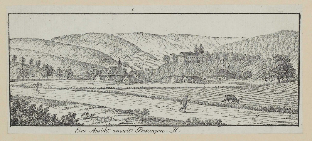 Eine Ansicht unweit Besançon [image fixe] / [F. Bollinger del.  ; gedrucht bei Sidler] , 1777/1825