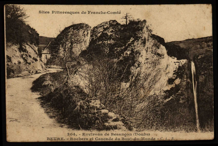 Beure - Rochers et Cascade du Bout-du-Monde [image fixe] , Besançon : C. L., B., 1914/1930