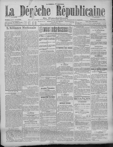 12/10/1924 - La Dépêche républicaine de Franche-Comté [Texte imprimé]