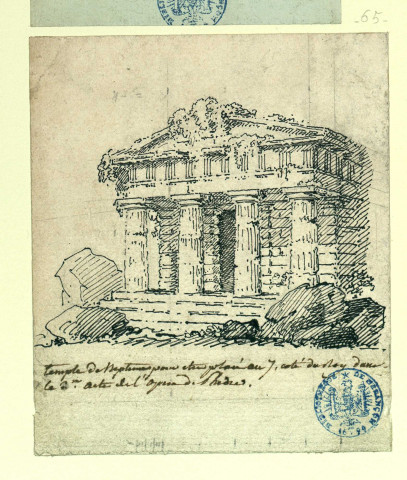 Temple de Neptune pour l'opéra de "Phèdre". Projet de décor de théâtre / Pierre-Adrien Pâris , [S.l.] : [P.-A. Pâris], [1700-1800]