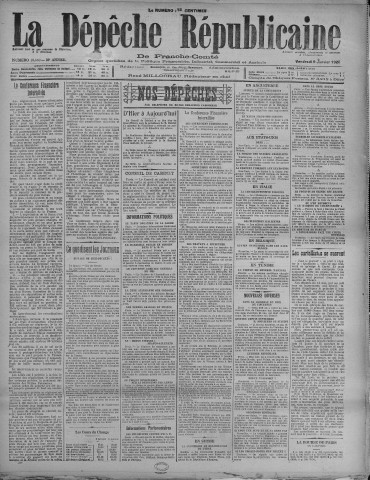 09/01/1925 - La Dépêche républicaine de Franche-Comté [Texte imprimé]