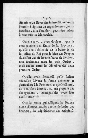 Arrêté du Parlement de Franche-Comté, du 27 janvier 1789