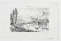 Château d'Ornans [estampe] / P. Mallard, d'après M.r Clerc  ; Lith de Valluet à Besançon , Besançon : Valluet, [1800-1899]