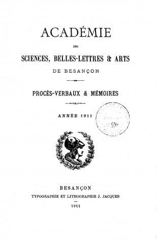 01/01/1911 - Procès verbaux et mémoires [Texte imprimé] /