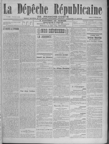 14/01/1908 - La Dépêche républicaine de Franche-Comté [Texte imprimé]