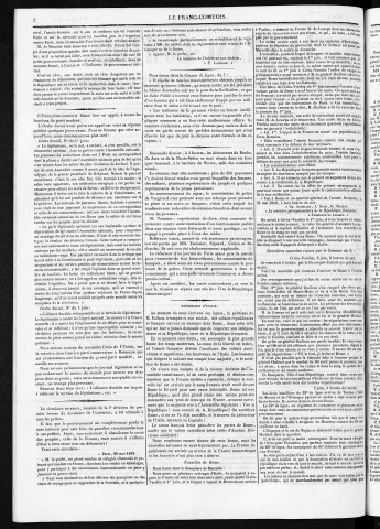 09/06/1849 - Le Franc-comtois - Journal de Besançon et des trois départements
