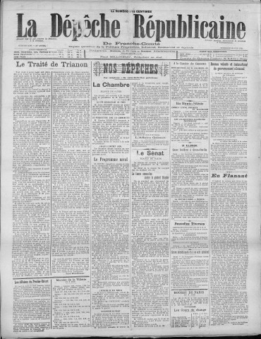 10/06/1921 - La Dépêche républicaine de Franche-Comté [Texte imprimé]