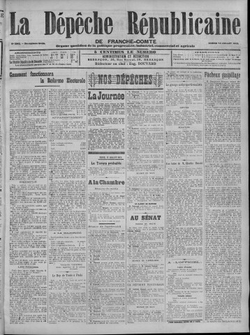 13/07/1912 - La Dépêche républicaine de Franche-Comté [Texte imprimé]