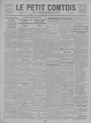 19/08/1925 - Le petit comtois [Texte imprimé] : journal républicain démocratique quotidien