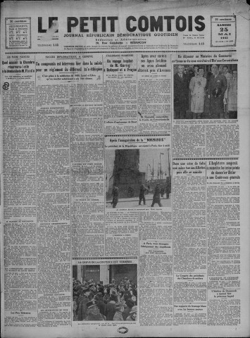 25/05/1935 - Le petit comtois [Texte imprimé] : journal républicain démocratique quotidien