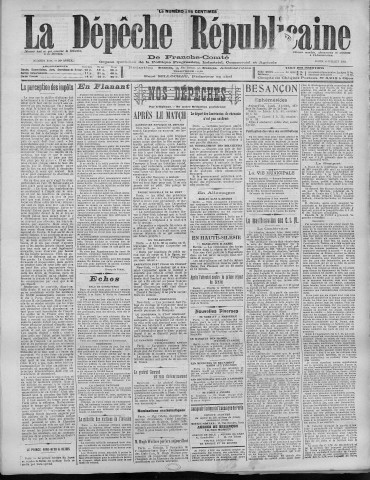 04/07/1921 - La Dépêche républicaine de Franche-Comté [Texte imprimé]