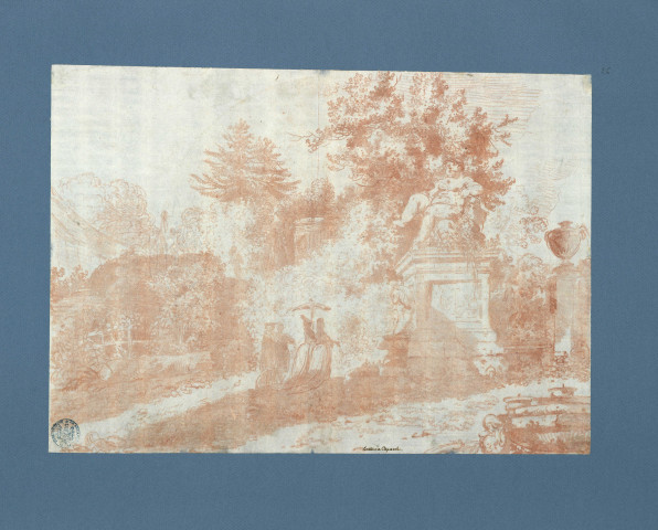 Vue des jardins du Palais Farnèse à Caprarola / Joseph-Barthélémy Le Bouteux , [S.l.] : [J.-B. Le Bouteux], [1700-1800]