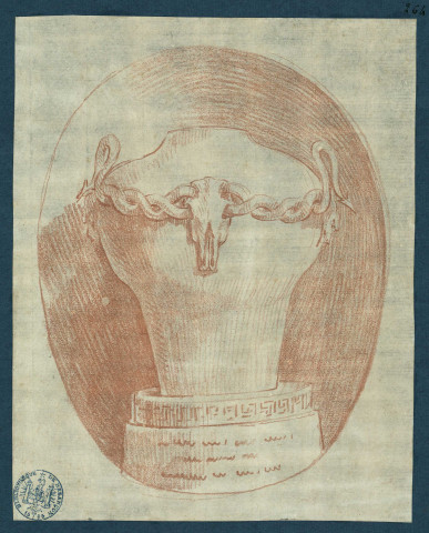 Urne ornée de tête d'animaux , [S.l.] : [s.n.], [1700-1800]