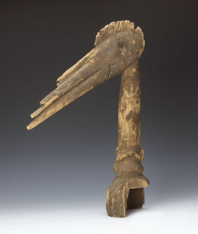 Masque-cimier calao - masque Sénoufo, Côte d’Ivoiremasque cimier à tête de calao