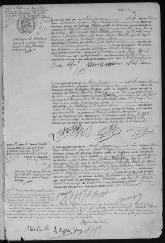 Registre des naissances, 1906