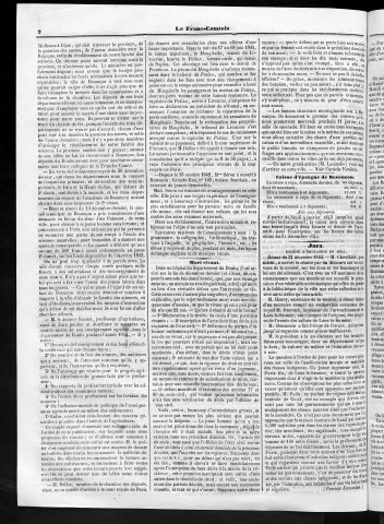 07/01/1843 - Le Franc-comtois - Journal de Besançon et des trois départements