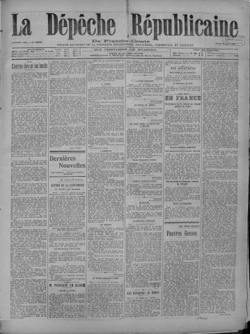 19/08/1919 - La Dépêche républicaine de Franche-Comté [Texte imprimé]