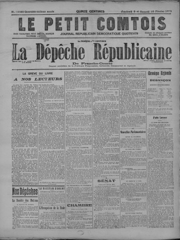 10/02/1923 - La Dépêche républicaine de Franche-Comté [Texte imprimé]