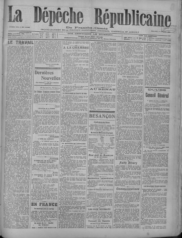 01/10/1919 - La Dépêche républicaine de Franche-Comté [Texte imprimé]
