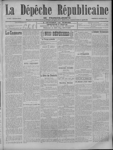 21/10/1910 - La Dépêche républicaine de Franche-Comté [Texte imprimé]