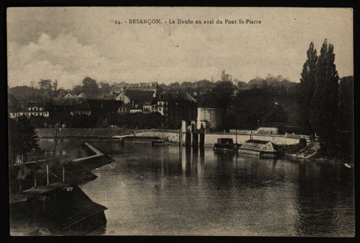 Besançon. Le Doubs en aval du Pont St-Pierre [image fixe] , 1904/1930