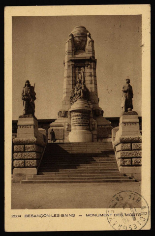 Besançon - Besançon-Les-Bains - Monument aux morts [image fixe] , Besançon : Cartes "La Cigogne" , 37 rue de la Course, Strasbourg, 1904/1930