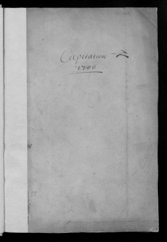 Registre de Capitation pour l'année 1706