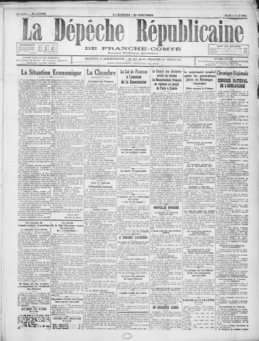 04/04/1933 - La Dépêche républicaine de Franche-Comté [Texte imprimé]
