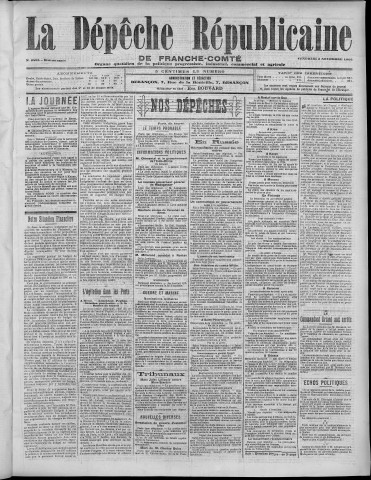 03/11/1905 - La Dépêche républicaine de Franche-Comté [Texte imprimé]