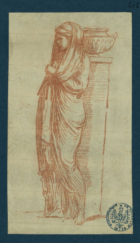 Femme voilée et urne , [S.l.] : [s.n.], [1700-1800]