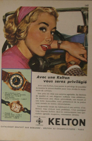 Montres Kelton Besan on encart publicitaire s.d. en couleur