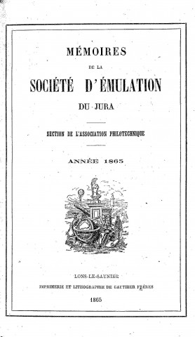 01/01/1865 - Travaux de la Société d'émulation du département du Jura [Texte imprimé]