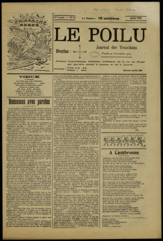 Le poilu [Texte imprimé] : [journal fondé sur le front en novembre 1914]