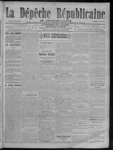 28/04/1906 - La Dépêche républicaine de Franche-Comté [Texte imprimé]