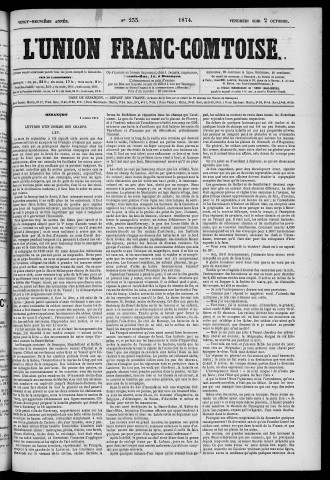 02/10/1874 - L'Union franc-comtoise [Texte imprimé]