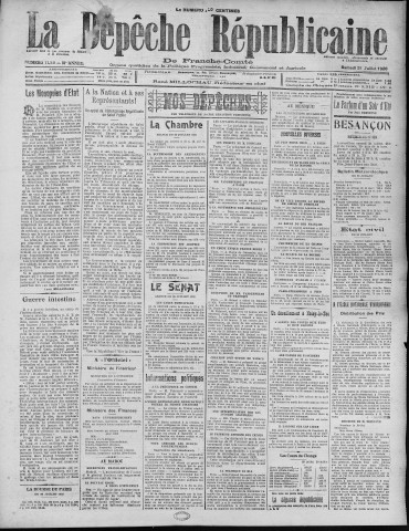 31/07/1926 - La Dépêche républicaine de Franche-Comté [Texte imprimé]