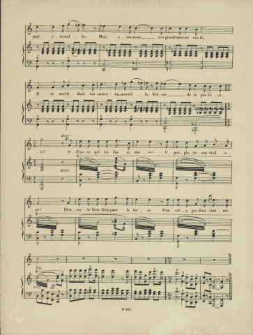 Victor Hugo, 22 mai 1885 [Musique imprimée] : strophes chantées par Mme Amiati à la Scala /