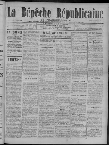 24/02/1906 - La Dépêche républicaine de Franche-Comté [Texte imprimé]