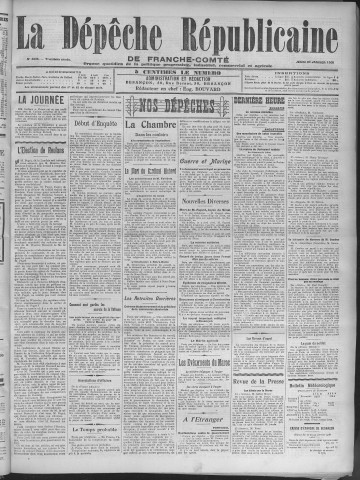 30/01/1908 - La Dépêche républicaine de Franche-Comté [Texte imprimé]