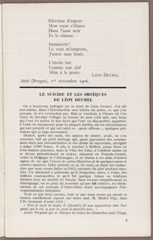 01/1936 - Bulletin / Société des amis de Léon Deubel