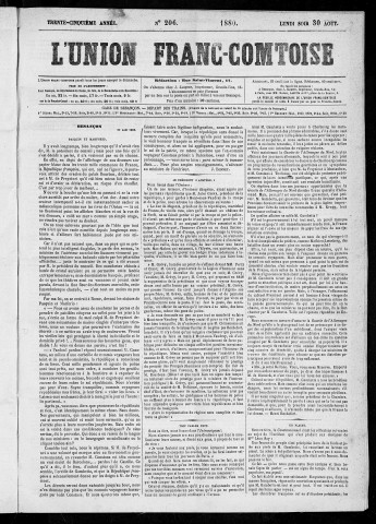 30/08/1880 - L'Union franc-comtoise [Texte imprimé]