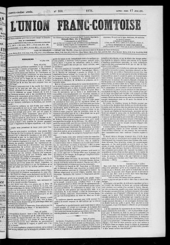 17/07/1876 - L'Union franc-comtoise [Texte imprimé]