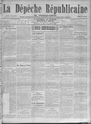 14/06/1908 - La Dépêche républicaine de Franche-Comté [Texte imprimé]