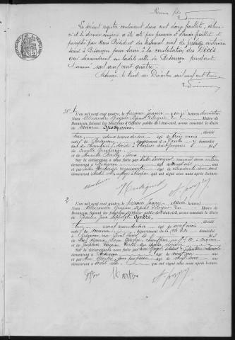 Registre des décès, 1904