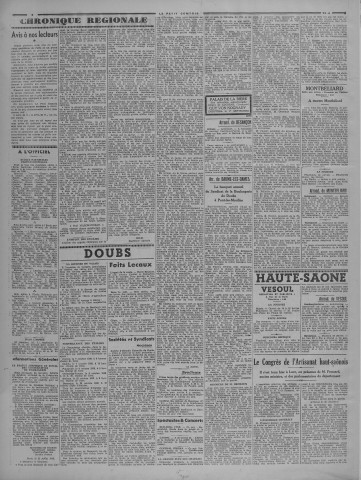 29/08/1938 - Le petit comtois [Texte imprimé] : journal républicain démocratique quotidien