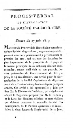 01/01/1819 - Recueil agronomique [Texte imprimé]