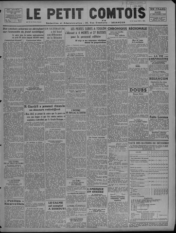 01/12/1942 - Le petit comtois [Texte imprimé] : journal républicain démocratique quotidien